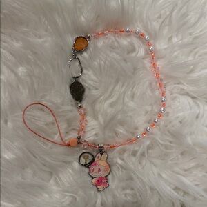 Cute Pink and Orange Kids phone charm